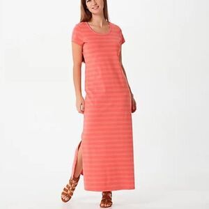 Isaac Mizrahi Live! yarn Dye Stripe Maxi Dress